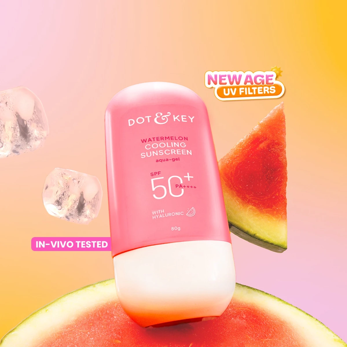 Dot & Key Watermelon Cooling Sunscreen 80g tube front packshot