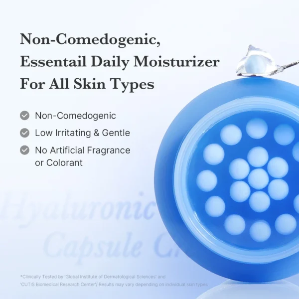 Non-comedogenic, low irritating, no artificial fragrance or colorant