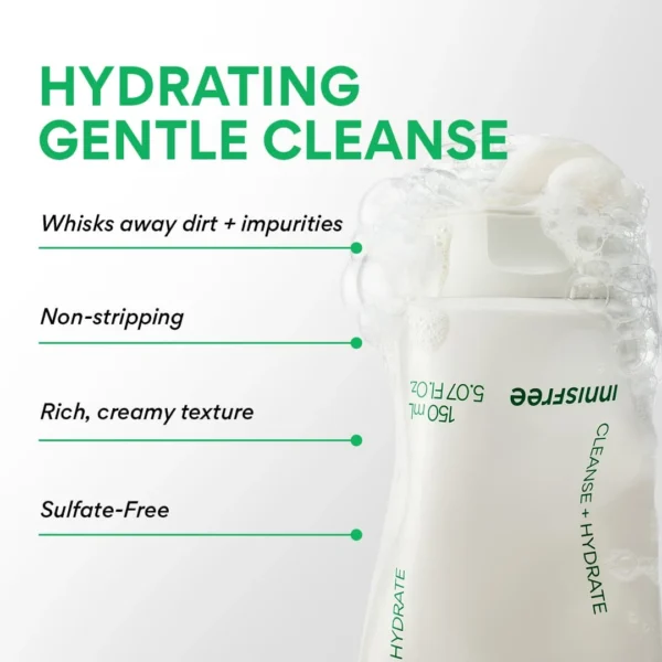 Innisfree Green Tea Cleansing Foam bottle and packaging front view