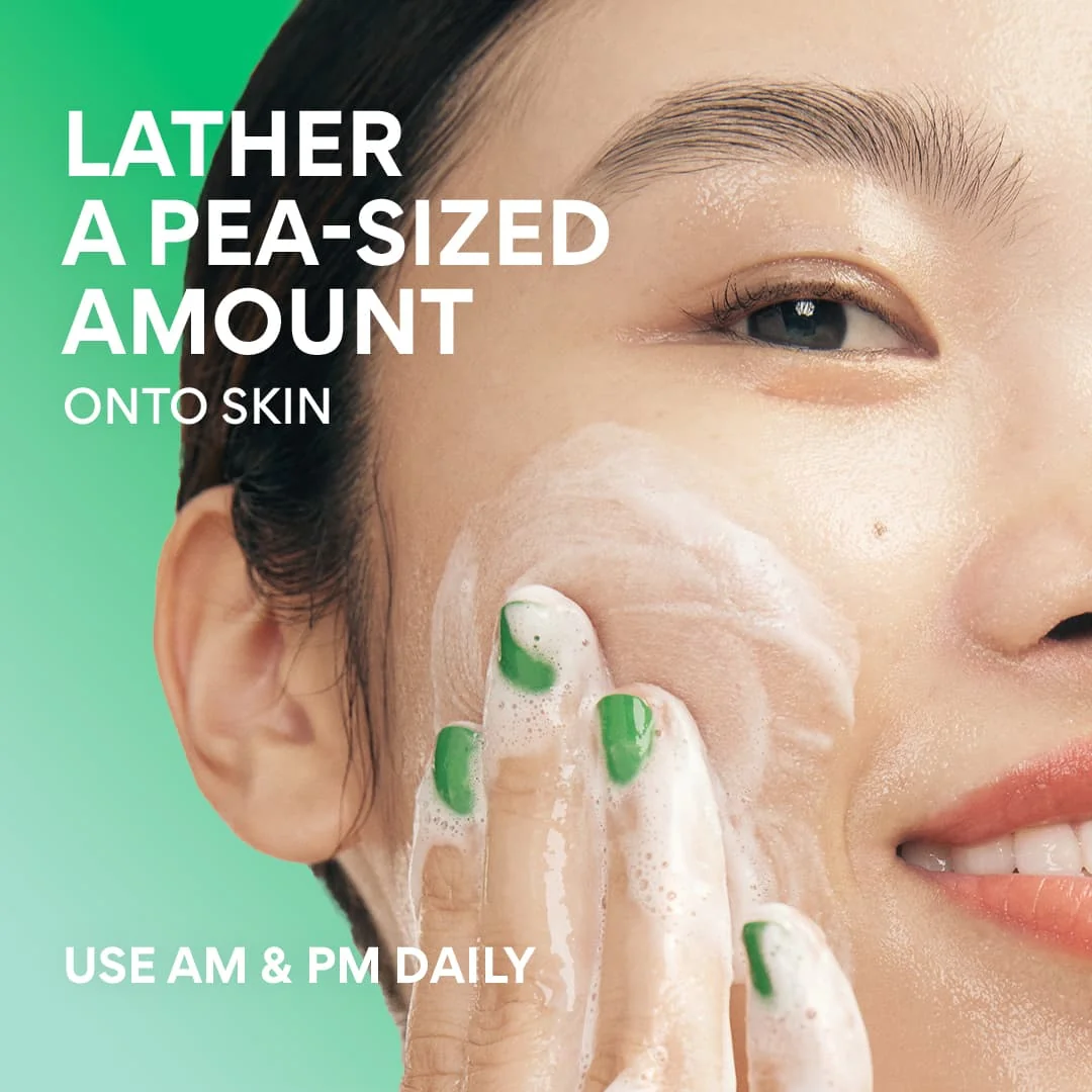 Innisfree Green Tea Cleansing Foam key ingredients overview graphic