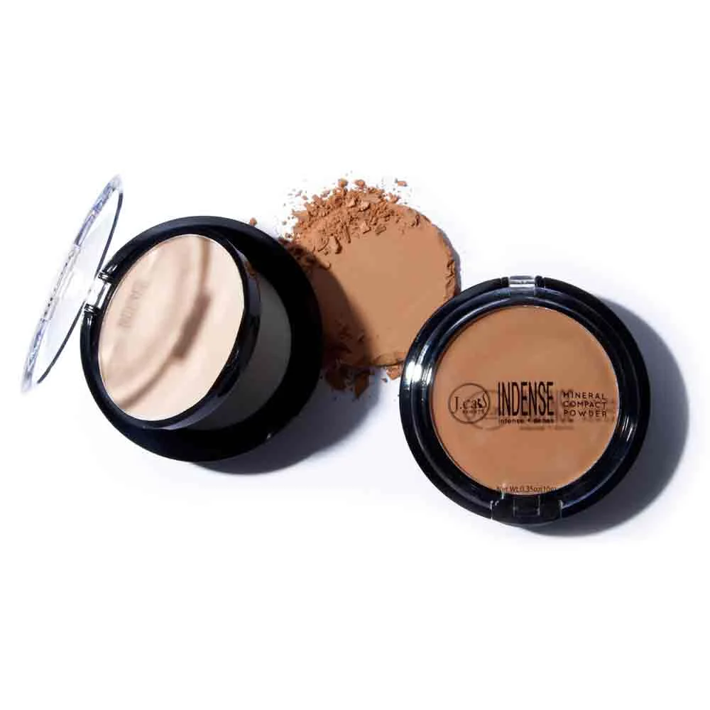 J.Cat Indense Mineral Compact Powder open and closed compacts with crushed powder