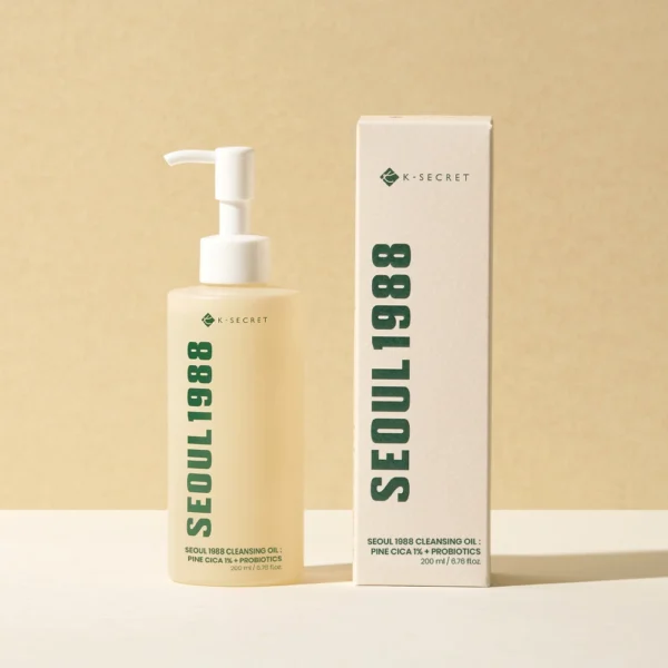 K-SECRET Seoul 1988 Cleansing Oil bottle and packaging front view