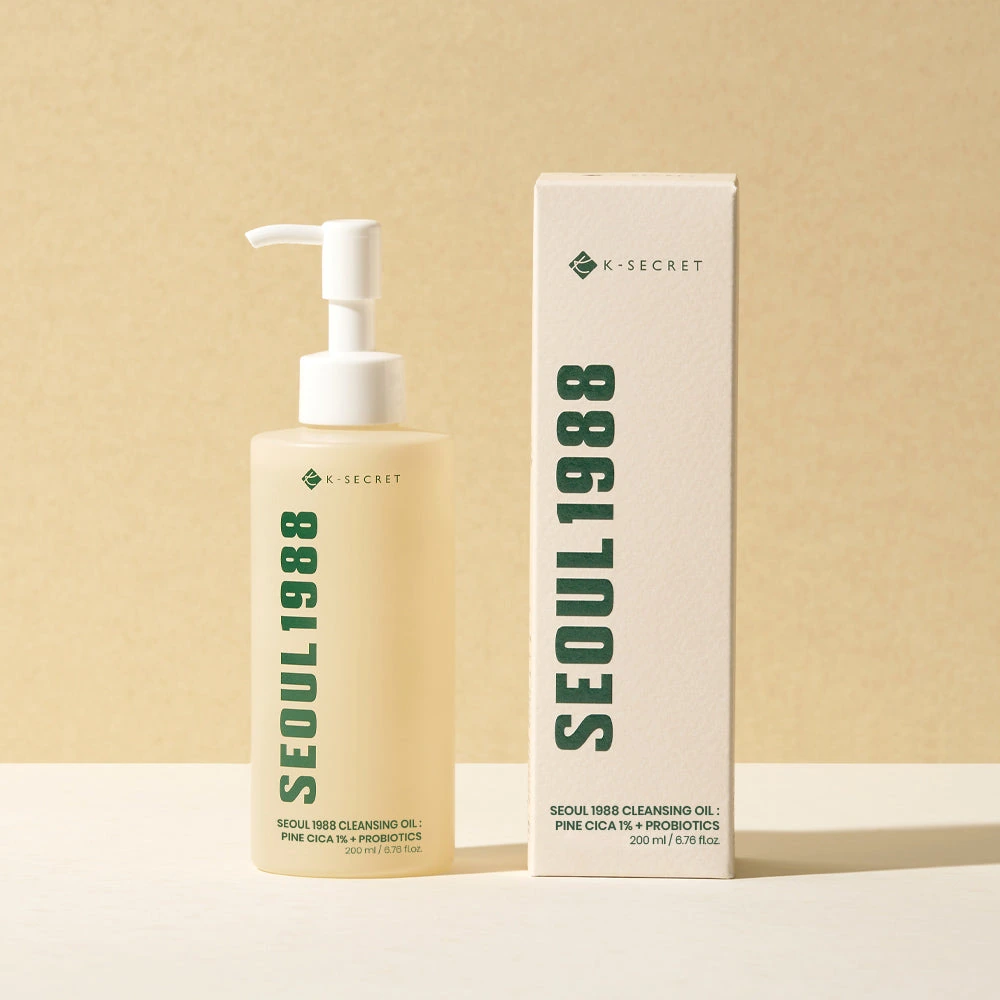 K-SECRET Seoul 1988 Cleansing Oil bottle and packaging front view