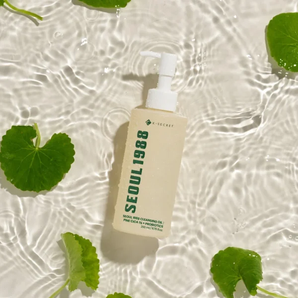 K-SECRET Seoul 1988 Cleansing Oil key ingredients overview graphic