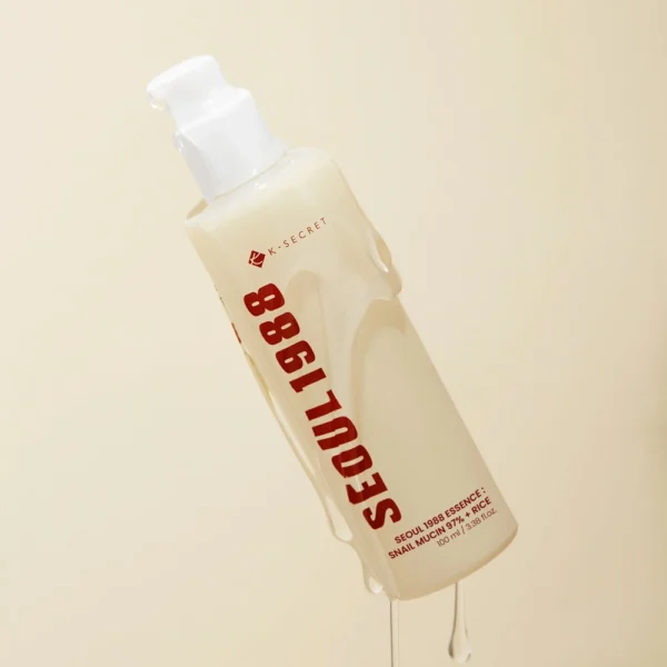 K-SECRET Seoul 1988 Snail Mucin Essence texture and formula close-up