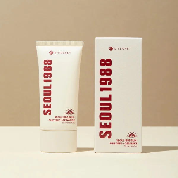 K-SECRET Seoul 1988 Sun bottle and packaging front view