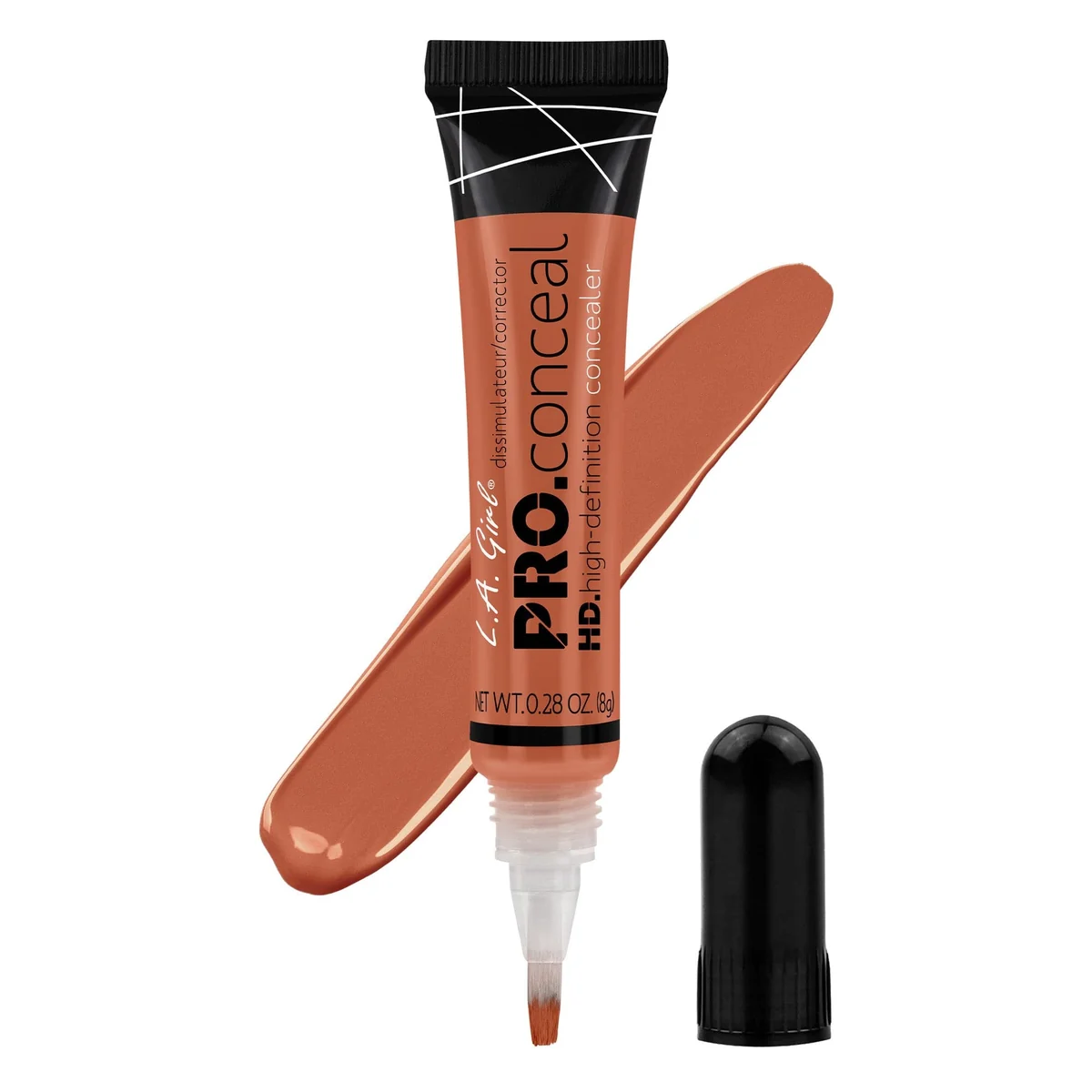 L.A. Girl HD Pro Conceal GC990 Orange Corrector tube with swatch