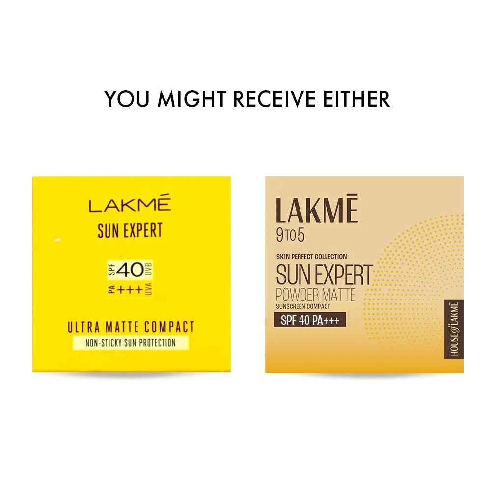 Lakme Sun Expert Compact in use