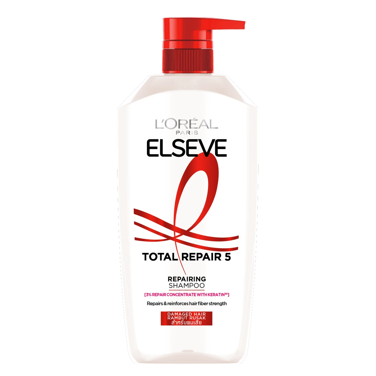 L'Oréal Paris Elseve Total Repair 5 Shampoo 400ml ASEAN official packshot
