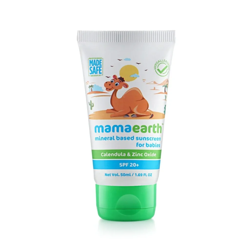 Mamaearth Mineral Based Sunscreen for Babies SPF 20+ 50ml tube