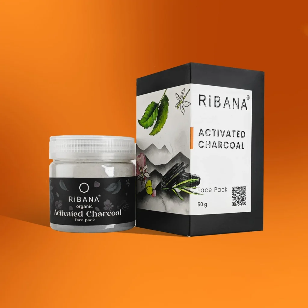 Ribana Activated Charcoal Face Pack 50g jar