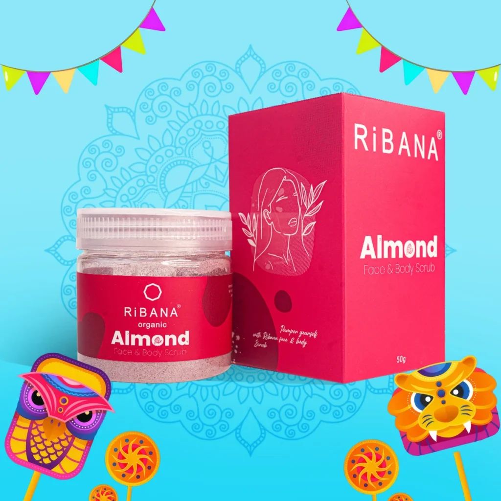 Ribana Almond Face and Body Scrub 50g jar