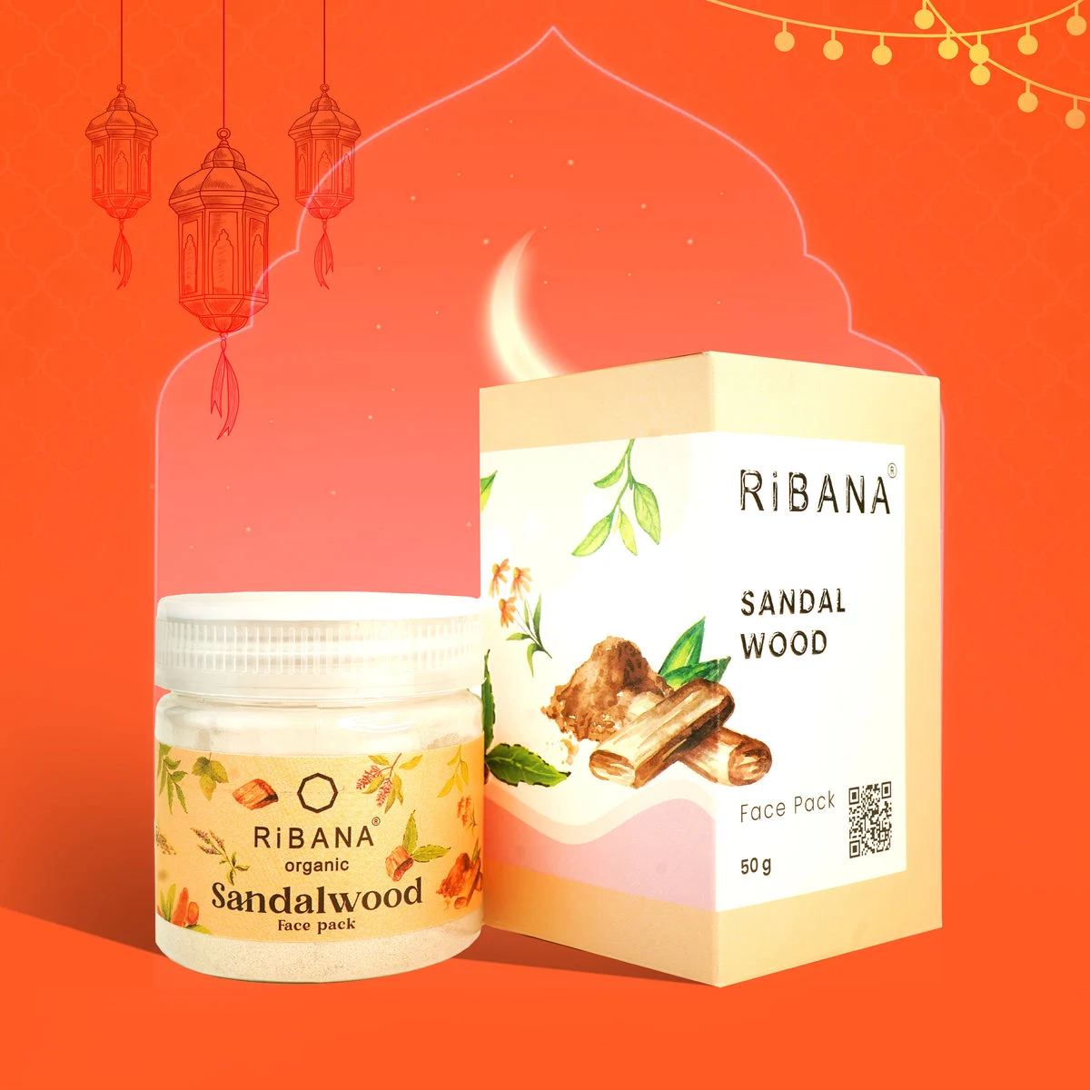 Ribana Sandalwood Face Pack 50g jar