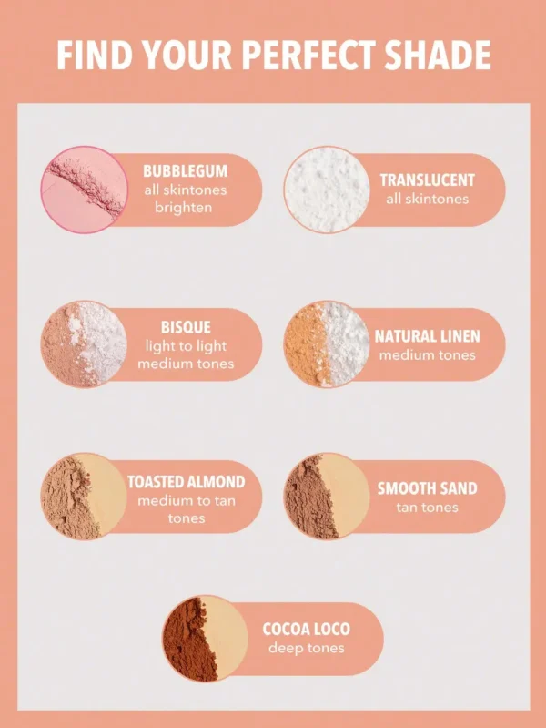 SHEGLAM Insta-Ready Setting Powder Duo shade guide