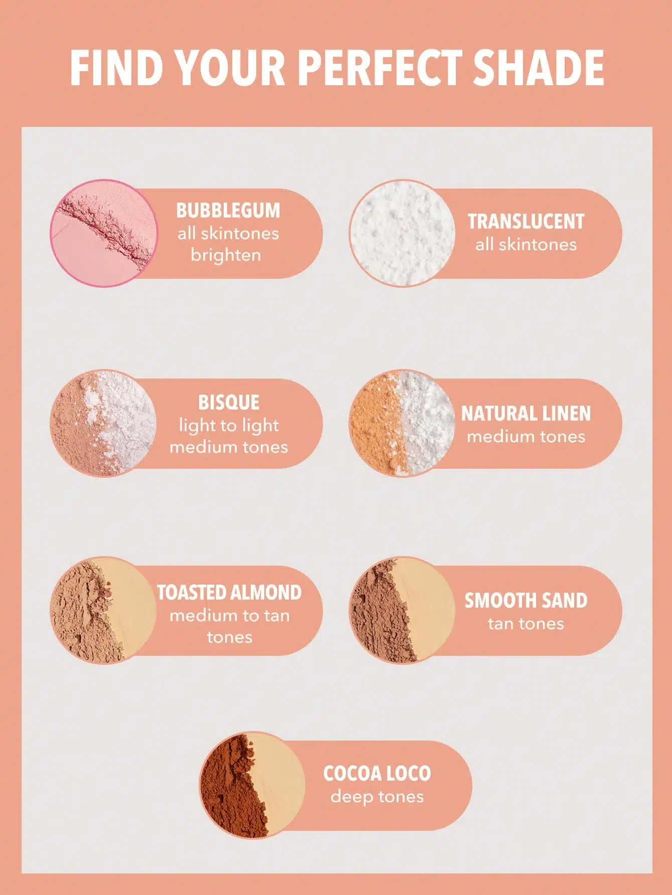 SHEGLAM Insta-Ready Setting Powder Duo shade guide