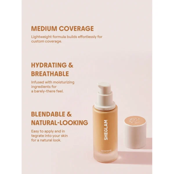 SHEGLAM Skinfinite Hydrating Foundation medium coverage hydrating blendable features