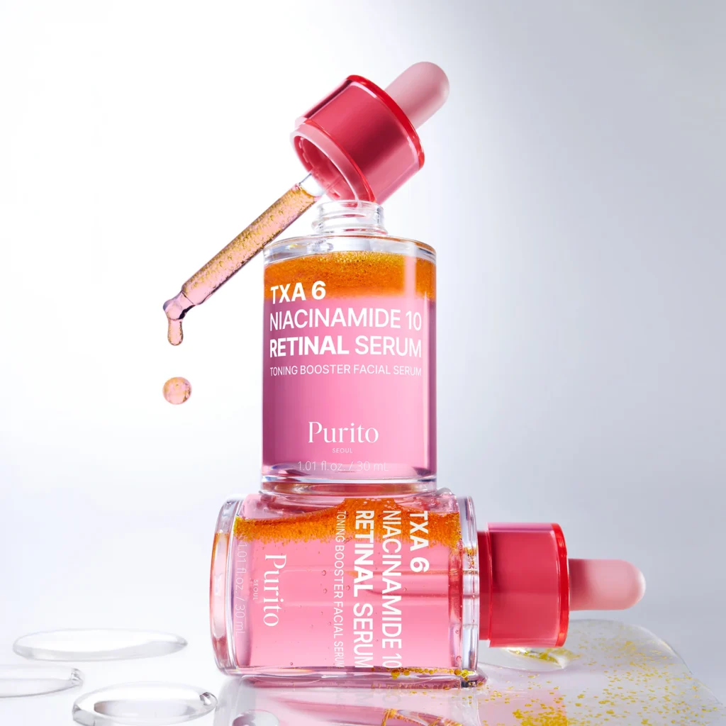 Purito TXA Niacinamide Retinal Serum bottles