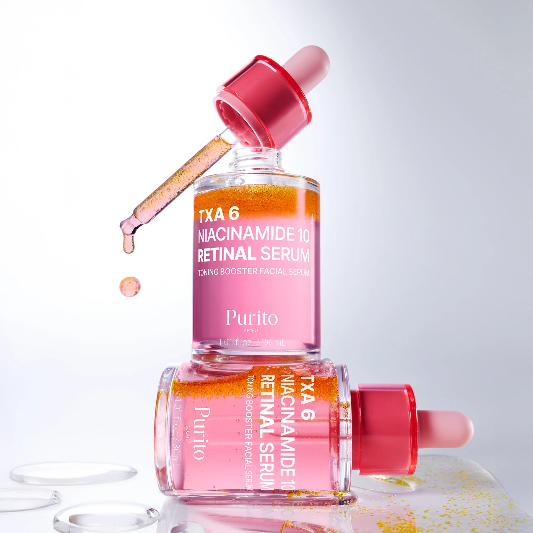 Purito TXA Niacinamide Retinal Serum bottles